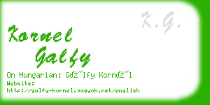 kornel galfy business card